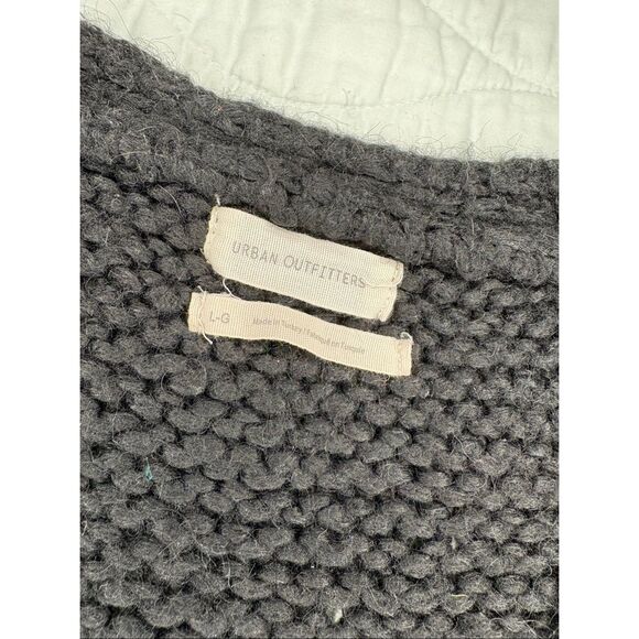 Urban Outfitters black fuzzy open knit cardigan - L - Picture 3 of 7